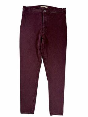Levi's Burgundy Runaround Super Skinny Womens Size L